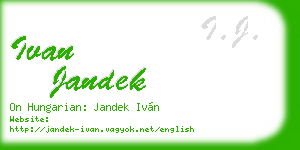 ivan jandek business card